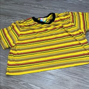 Big Bud Press yellow stripe crop top